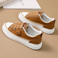 HKM-311059 YQ30 Summer New Casual Little White Shoes Leather Elevated Thin Sole Durable Versatile Board Shoes