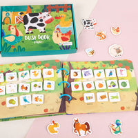 HKM-099923 Early Learning Montessori Busy Book for Toddlers, Activity Book with Farm Themes, Educational Interactive Toy