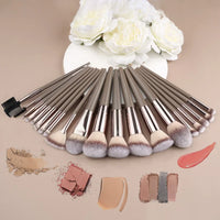 HKM-931283 Makeup Brush Set - 3 to 20 Pcs Soft Synthetic Hair Tools for Foundation, Eyeshadow, Blush, Highlighter, and Concealer
