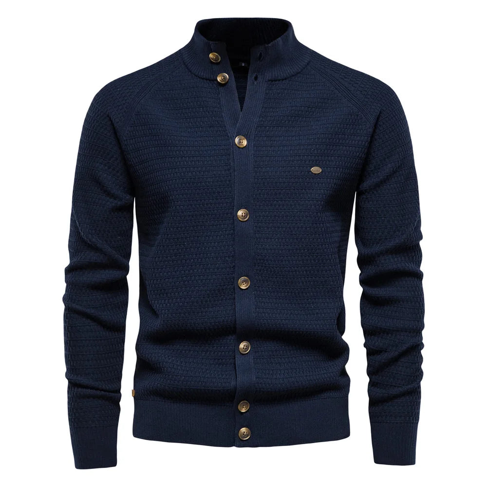 HKM-424019 Customized Men's Business Sweater Knit Sweater Fall and Winter New Cardigan Men's Pullover Coat