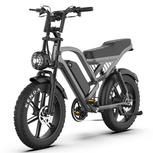 US Stock Adults Electric Bike 20" Fat Tire 750W 48V 15AH Mountain E-Bike 50Mile 28MPH