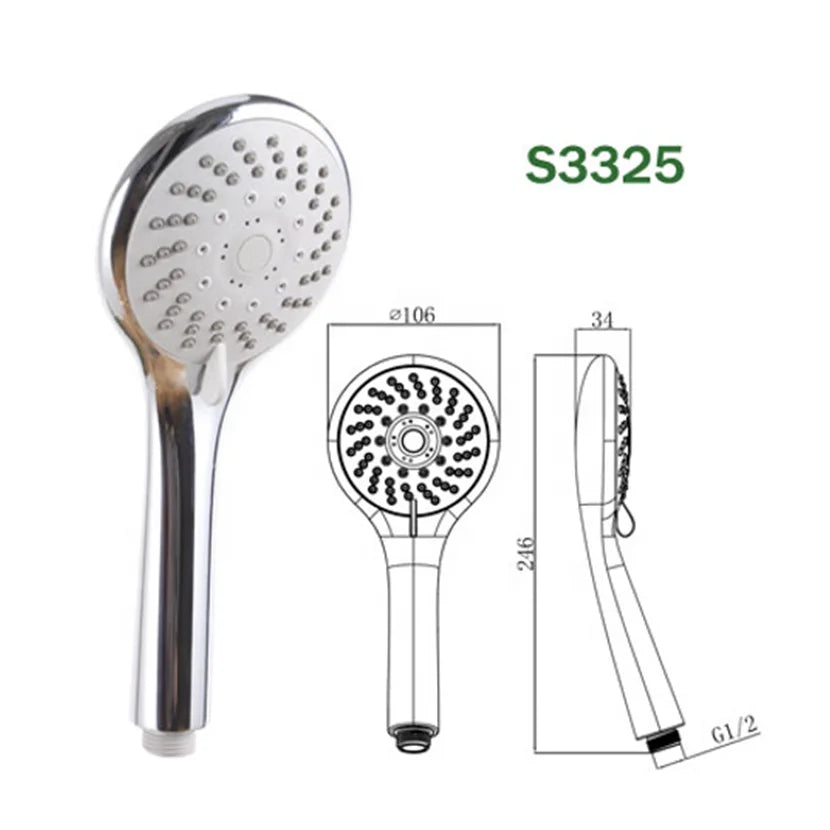 KTX-343315 Handheld Shower Head with Water-Saving Rain Shower Technology for Enhanced Bathroom Experience