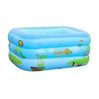 HKM-372627 Inflatable Above Ground Rectangle Swimming Pool for Family Outdoor Use in Various Sizes
