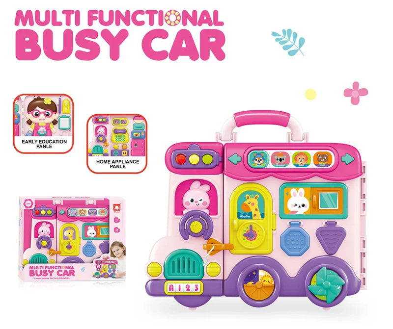 HKM-182419 Montessori Busy Board for Babies and Toddlers - Educational Toy for Early Development