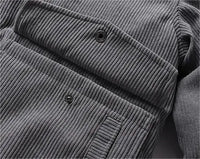 HKM-160723 Mens Winter Iacket Coat Striped Velvet Cotton With Thickened Lamb Cashmere Plus Size Men's Jackets Men's Coats