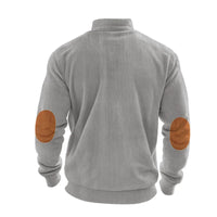 HKM-653395 Men's Corduroy Pullover Sweater Customized Warm Casual Jacket Stand-up Collar Fashion Solid Color Jacket