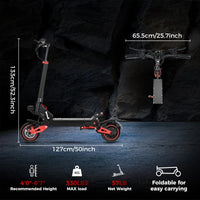 HKM-7204051 Electric Scooter 1600W Motor 48V 18Ah Battery 31 Mile Range 10-Inch Off-Road Tires Dual Disc Brakes Foldable
