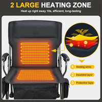 HKM-683347 Lightweight Outdoor Folding Chair with Heating Pad - Ideal for Camping and picnics