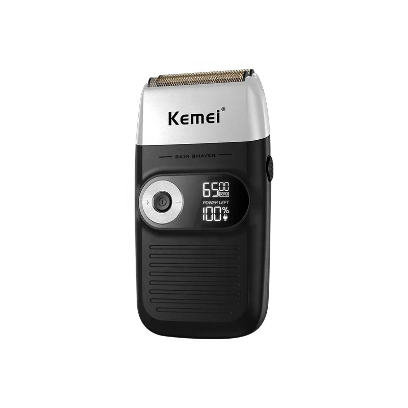 HKM-914323 Rechargeable Cordless Double-Blade Razor Shaver and Beard Trimmer for Men with LCD Display