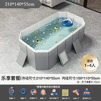 HKM-848339 Large Rectangular Above Ground Swimming Pool for Outdoor Use
