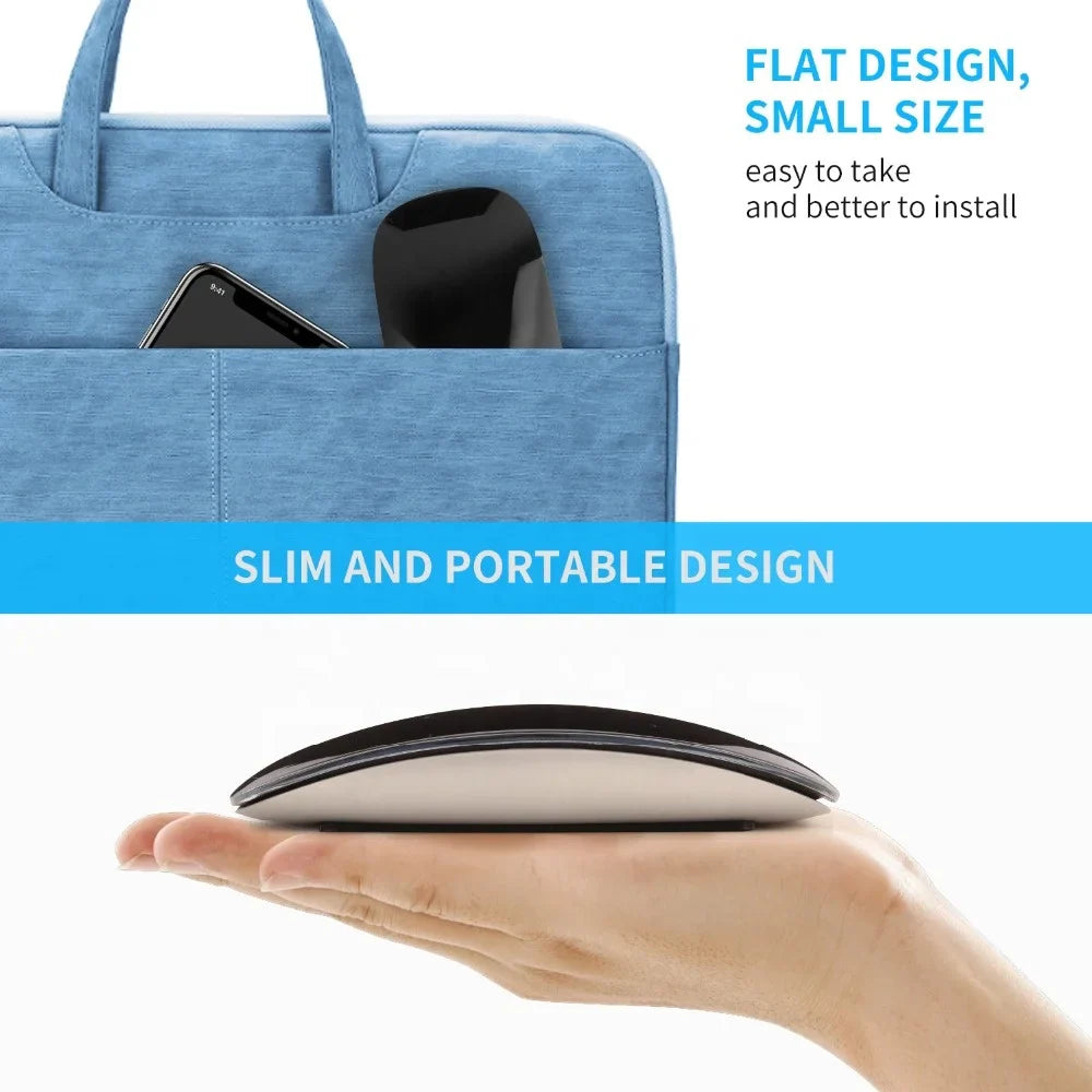 HKM-936979 Ultra-Thin Wireless Rechargeable Touch Mouse for Mac and Laptop - Silent Multi-Arc Design