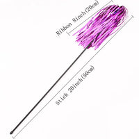 HKM-177811 Colorful Ribbon Cat Teaser Wand Toy for Engaging Feline Playtime