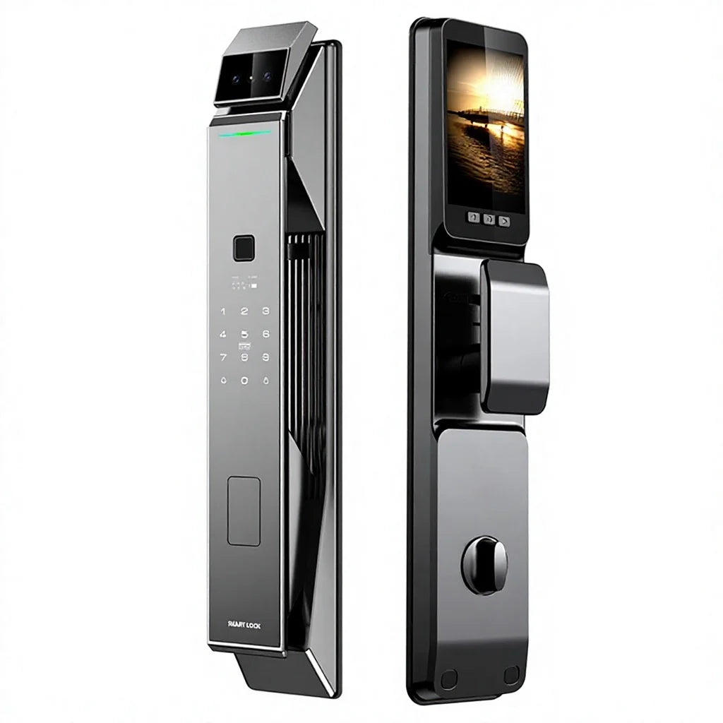 HKM-8791379 smart lock panels with video cat eye screen