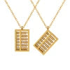 HKM-035411 Dainty Stainless Steel Choker Necklace 18k Gold Plated Abacus Pendant Necklace