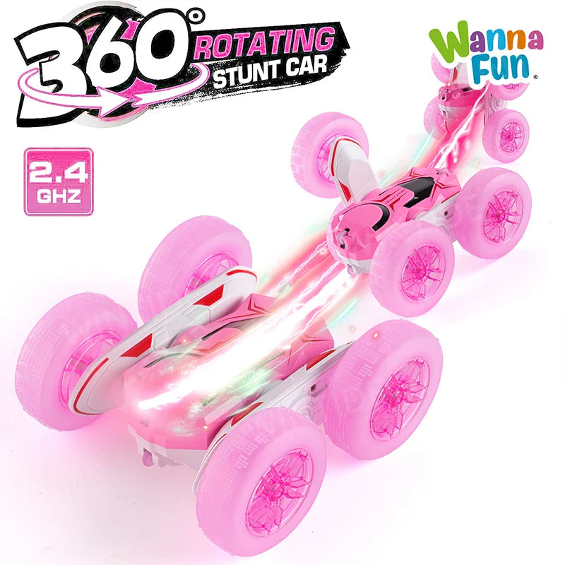HKM-443411 360 Degree Rotating Remote Control Stunt Car - Off-Road RC Truck with USB Charger, Ready-to-Go