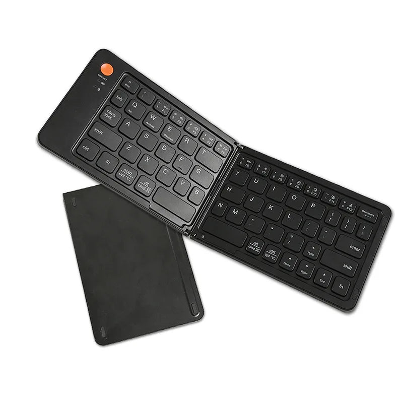 HKM-100819 Folding Bluetooth Keyboard for Tablets and Phones, Ultra Thin Design, Compatible with iPad and More