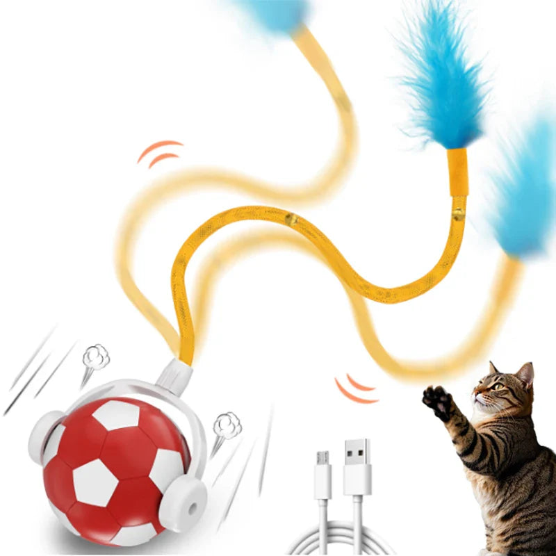HKM-325843 Automatic Interactive Cat Toy Ball with Fast Rolling and Chirping for Indoor Play