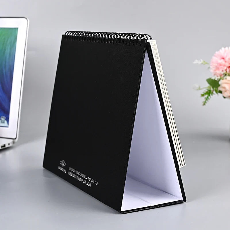 KTX-786515 2024 Business Lanner Spiral Desk Calendar - Customisable A4/A5/A6 Sizes, PVC & Art Paper Cover