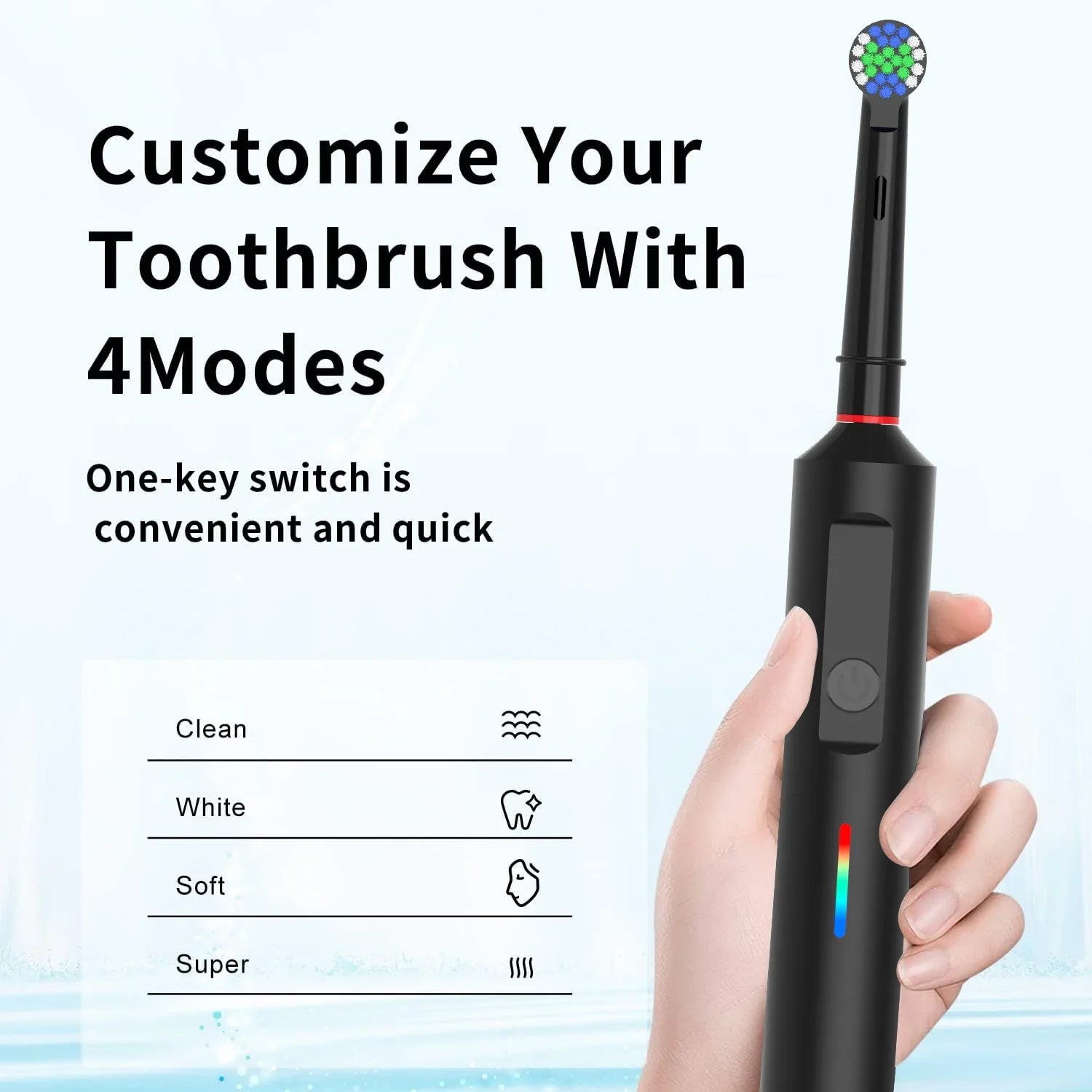 HKM-847635 Smart 45 Rotating Rechargeable Electric Toothbrush for Effective Oral Care