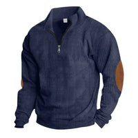 HKM-653395 Men's Corduroy Pullover Sweater Customized Warm Casual Jacket Stand-up Collar Fashion Solid Color Jacket