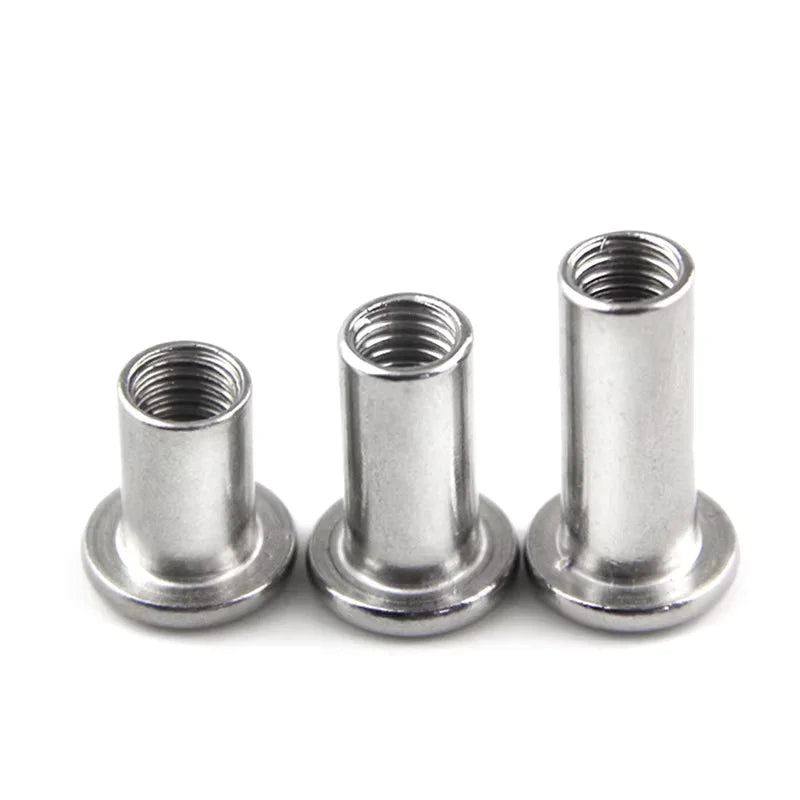 KTX-263123 Stainless Steel Hex Fasteners - Flat Head Socket Head Nuts with Barrel Connectors