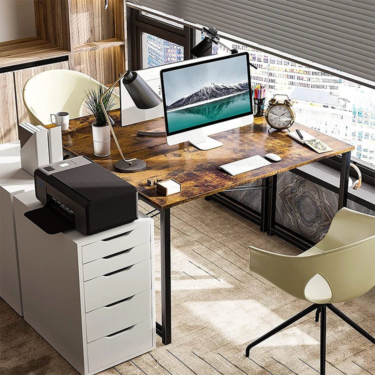 KTX-218835 Wooden Computer Desk for Study and Writing - Sturdy Wood Furniture