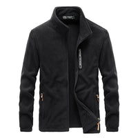 HKM-898579 Men's Jacket Sets Thickened Fleece Coat Brushed Cardigan Sports Outdoor Windproof and Warm Biker Jacket Plus Size Men's Jackets