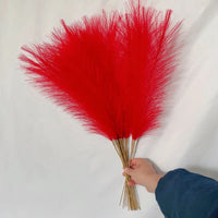 55CM Fluffy Pampas Grass Simulation Reed Hair Simulation Wedding Party Minimalist Home Decoration Artificial Flowers 1pcs