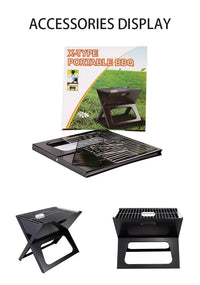 HKM-453971 Portable Folding Charcoal BBQ Grill for Outdoor Camping and Picnic