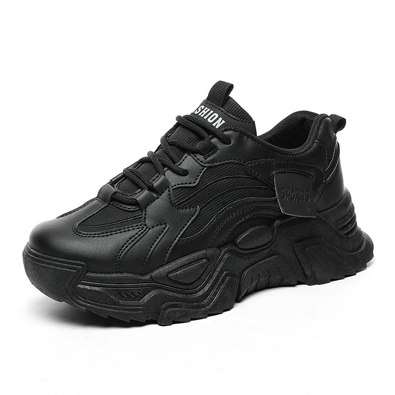 HKM-573203 XQ103 New Solid Color Sports Shoes Spring and Autumn Versatile Anti slip Running Shoes Student Leather Board Shoes