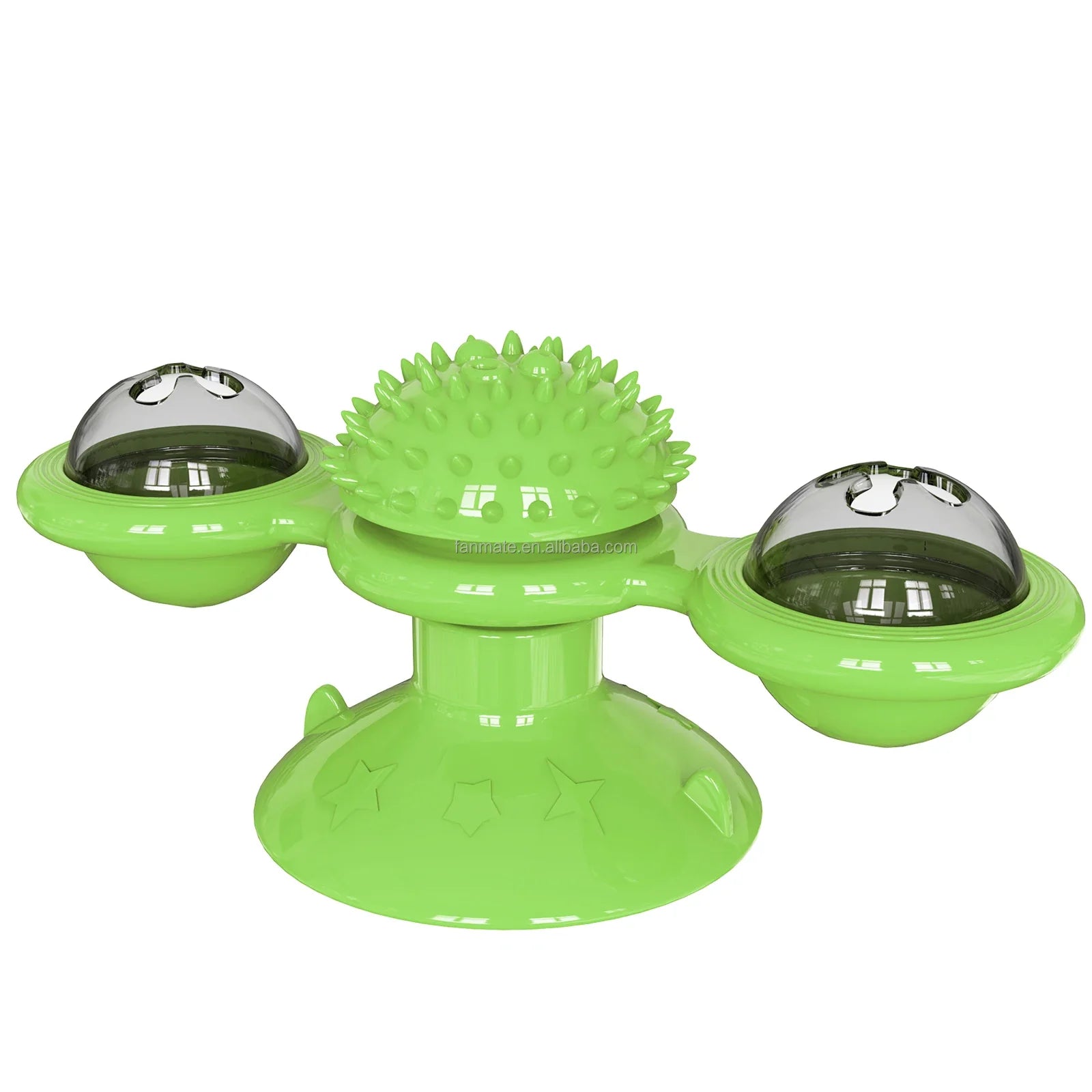 KTX-763667 Durable Interactive Cat Turntable Toy with Catnip and Non-Toxic TPR Material for Boredom Relief