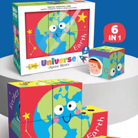 HKM-281875 6 in 1 Jigsaw Puzzle Set for Kids - Ocean, Insect, Universe, Arctic Themes, Educational Fun