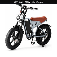 14 Inch Fat Tire Electric Bike 48V 500W Snow Beach Adult Ebike