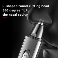 HKM-226195 3-in-1 Electric Trimmer for Ear, Face, Eyebrow, and Nose Hair Removal