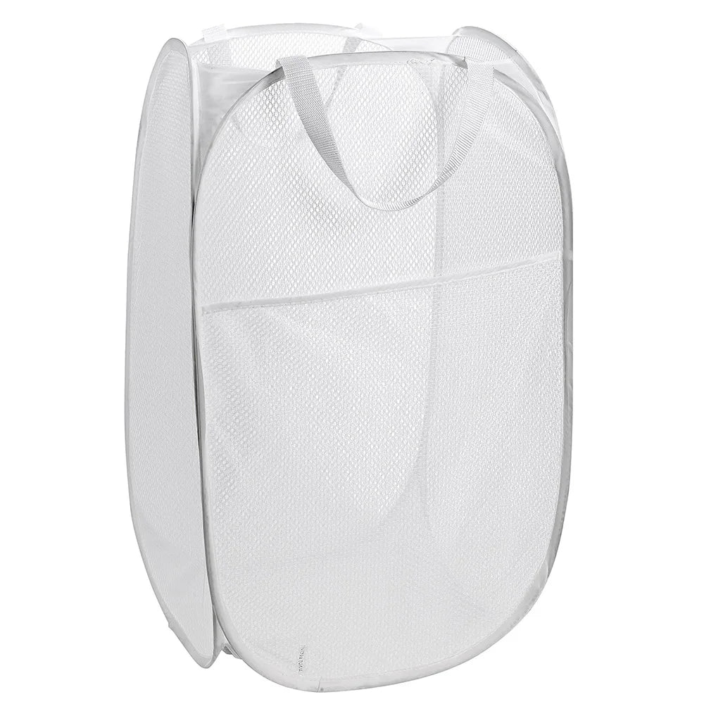 KTX-434579 Portable Pop-up Polyester Mesh Laundry Hamper for Kids - Multi-Colour Options