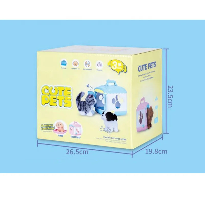 KTX-375571 Plush Rabbit Simulation Toy with Sound for Pretend Play - Ages 2 to 7