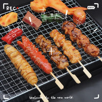 KI liangpeng Simulation Food Japanese-style charcoal barbecue photo Gluten Crispy Bone balls chicken skewers model window