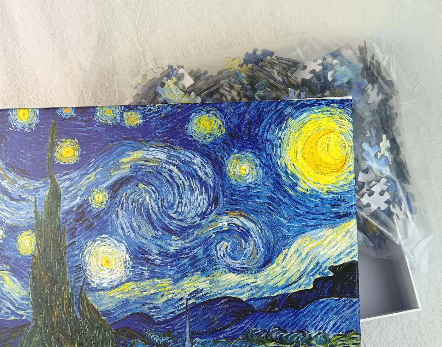 KTX-481555 Small 1000 Piece Starry Night Cardboard Jigsaw Puzzle for Adults and Kids