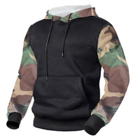 HKM-522323 European American Fashion Brand Men's Long Sleeve Hooded Jacket Autumn Winter Camouflage Sweater Heat Transfer Fleece Hoodie
