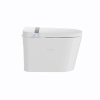 HKM-3165395 Smart Toilet Black Elongated Automatic Flush Remote Control Bidet Heated Seat Electric Ceramic Floor Mounted