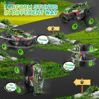 HKM-934931 360° Rotating Remote Control Dinosaur Stunt Truck - 2.4G Electric Crawler for Indoor and Outdoor Play
