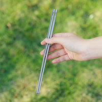Custom Logo Reusable Metal Pure Titanium Solid Eco-Friendly Printed Personalized Chopsticks Cutlery Outdoor Travel Camping