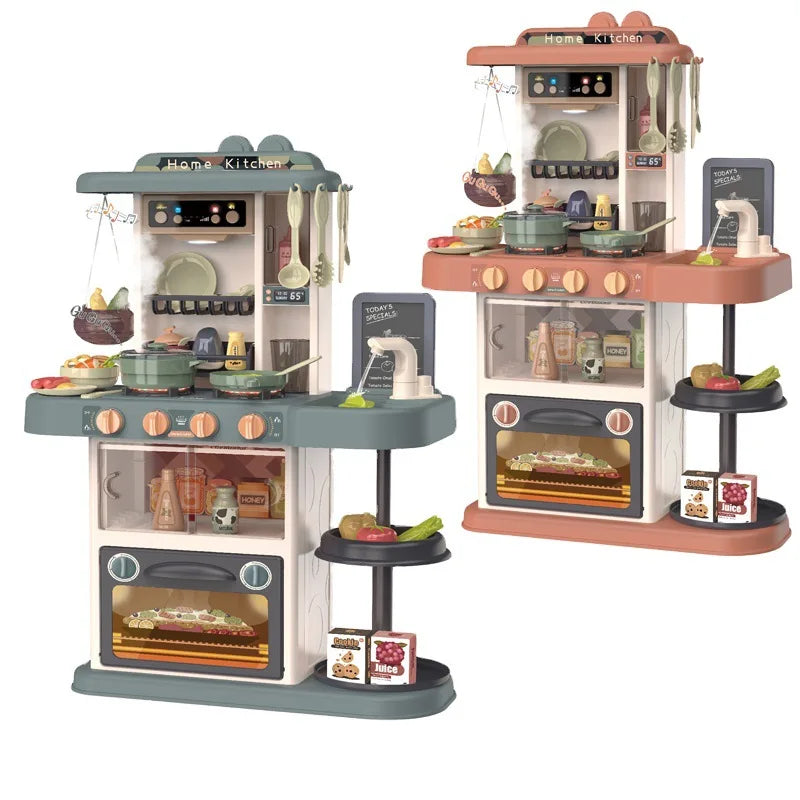 KTX-800339 43-Piece Kids Kitchen Play Set - Pretend Cooking Toys with Multifunctional Tableware