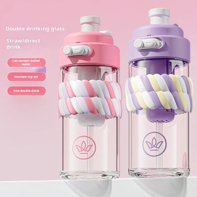 KTX-924627 500ml Glass Cup for Coffee and Boiling Water - Ideal for Students and On-the-Go Use