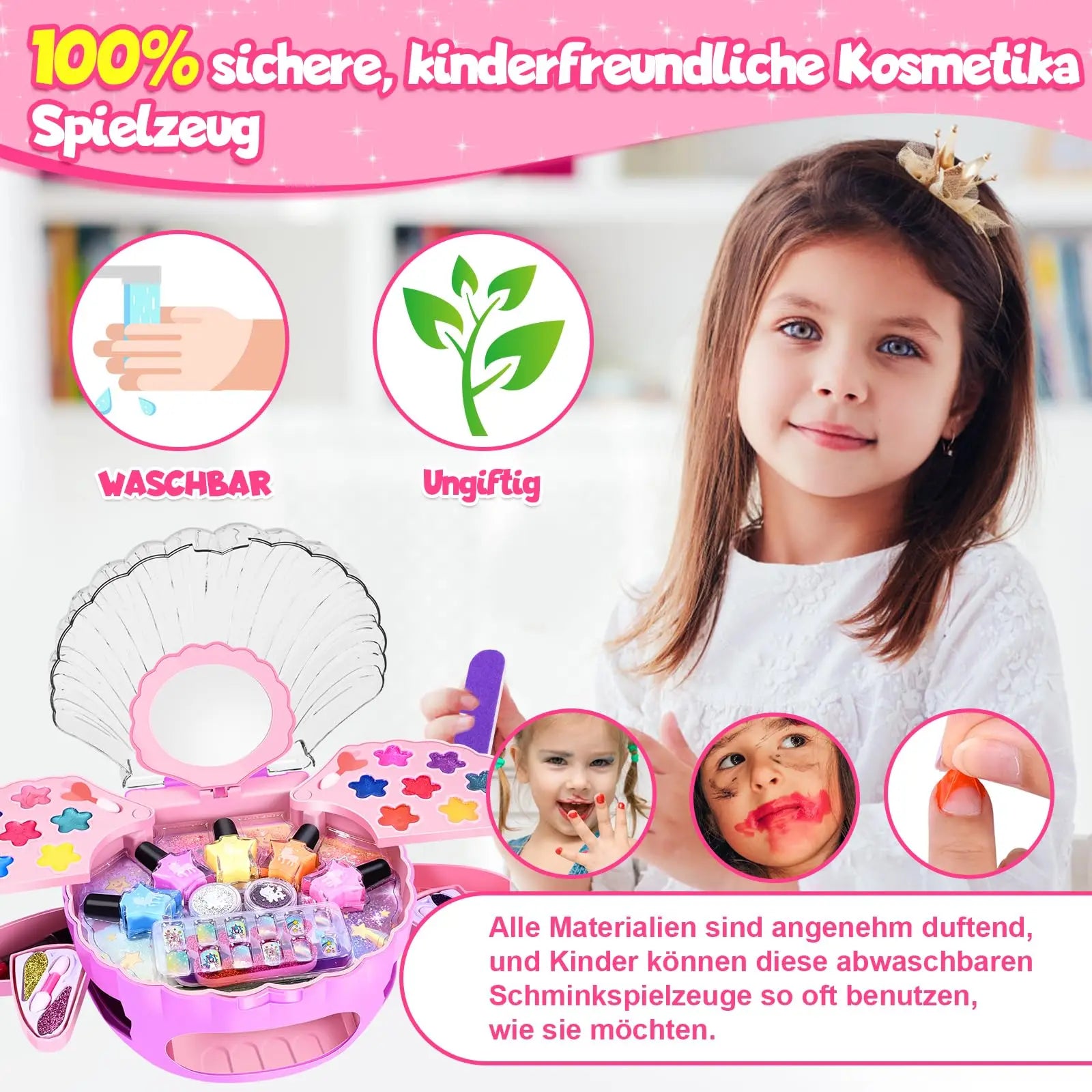 KTX-817363 Kids Nail Polish Machine Set - Creative Nail Art Salon for Girls Ages 2-14