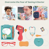 HKM-555219 Kids Doctor Playset with Toy Stethoscope and Medical Tools for Pretend Play Ages 5 and Up
