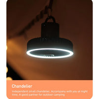 Outdoor Camping Fan Tripod Portable Tent Ceiling Fan Light