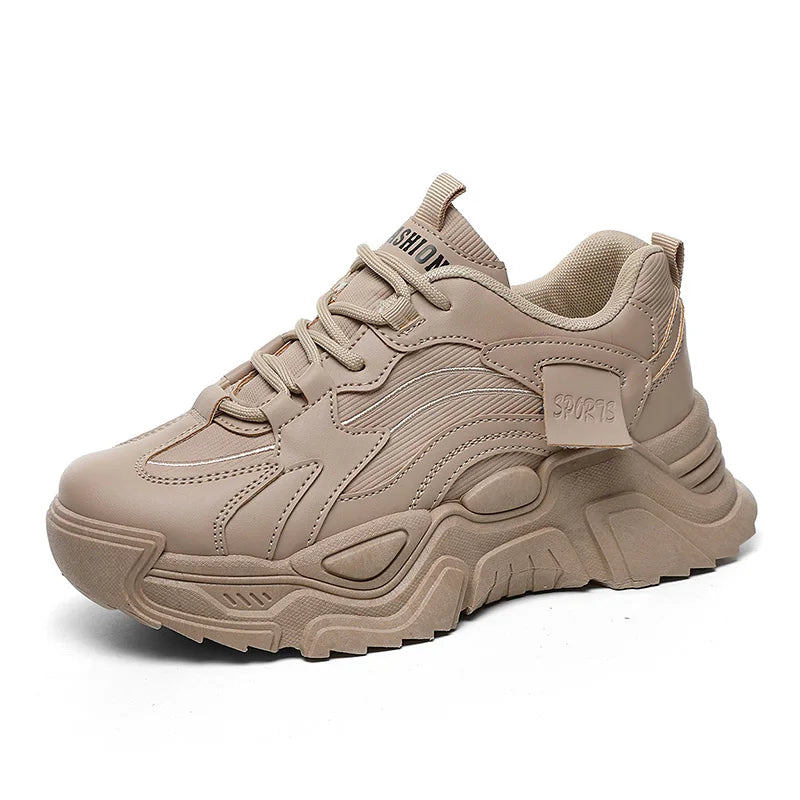 HKM-573203 XQ103 New Solid Color Sports Shoes Spring and Autumn Versatile Anti slip Running Shoes Student Leather Board Shoes