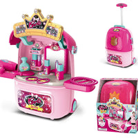 HKM-852435 Kids Pretend Play Doctor Toy Set with Luggage Trolley Case and Operating Table
