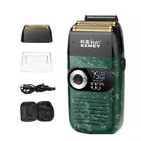 HKM-914323 Rechargeable Cordless Double-Blade Razor Shaver and Beard Trimmer for Men with LCD Display